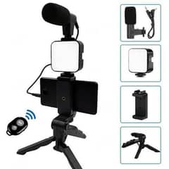 mobile phone vlogging camera stand with micro phone