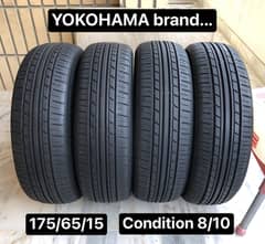 4tyres set 175/65 R15 (YOKOHAMA)(condition 8/10)