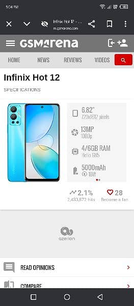 Infinix hot 12 0