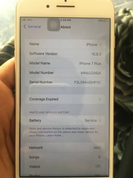 iphone 7plus  pta Approved 128gb 8