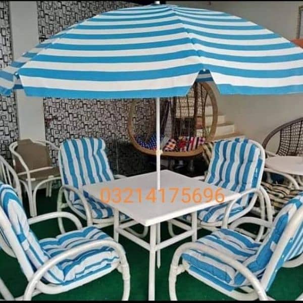 OUTDOOR GARDEN RATTAN UPVC FURNITURE SOFA SET CHAIRS TABLE UMBRELLA 18