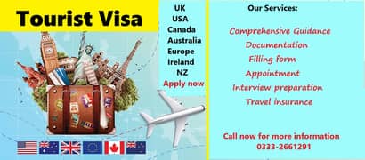 Visit/Tourist visa UK,USA, Canada, Australia, Ireland, Europe