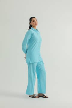 Chanaar - Co-ord Set- Plain Weave 100% Cotton Chambray