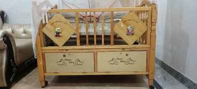 Baby cart / cot bed with swing and mattress