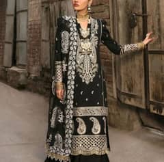 branded luxury lawn three piece dress 0