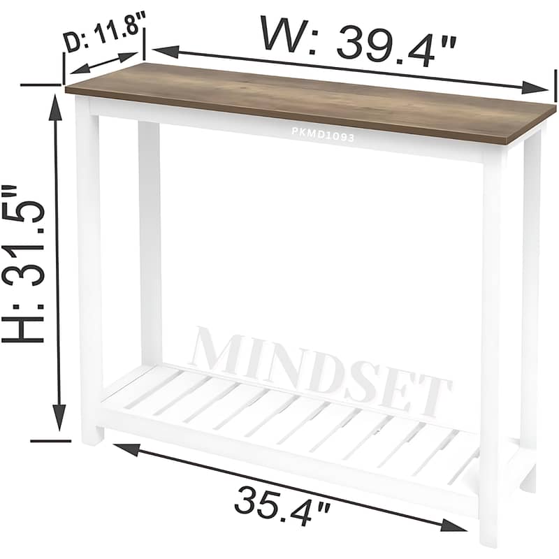 Entryway Console Table with Metal for Living Room,Wood & Metal Frame 1