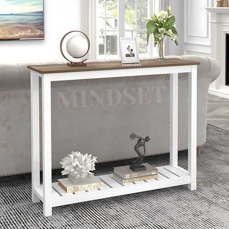 Entryway Console Table with Metal for Living Room,Wood & Metal Frame 3