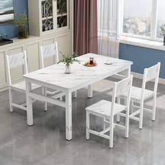 4 Seater, rectangular simple table and chair, Modern Dining room