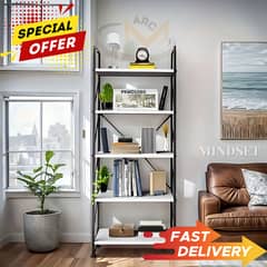 5 tier Bookshelf Open shelf, Industrial Storage Rack for Office