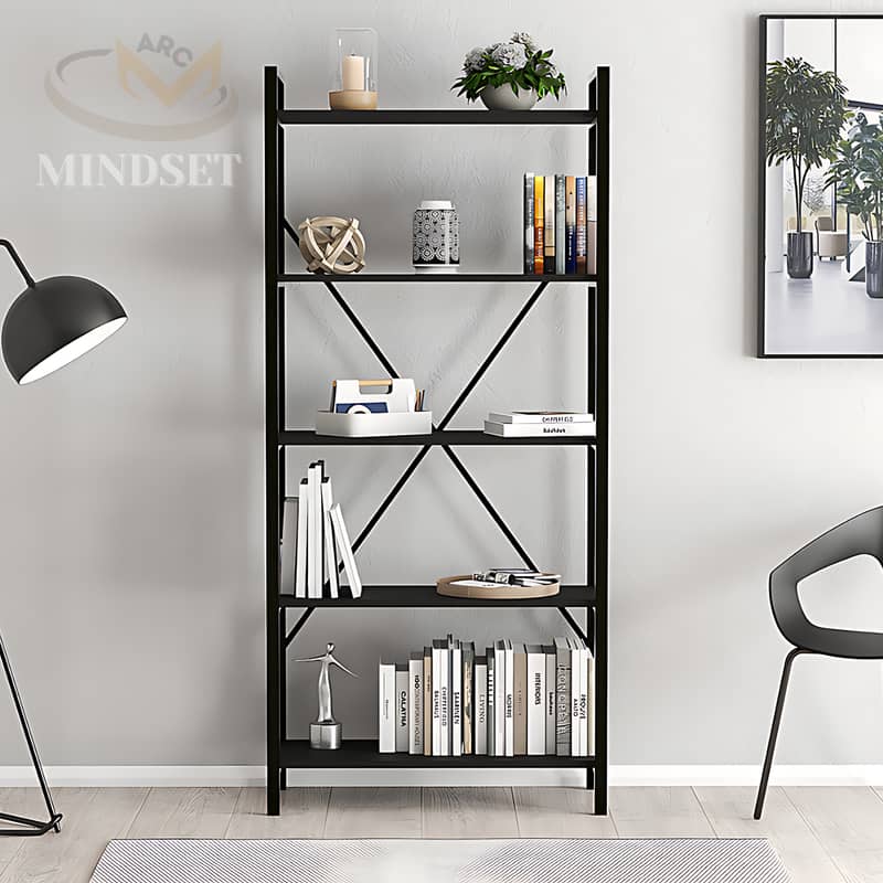 5 tier Bookshelf Open shelf, Industrial Storage Rack for Office 5