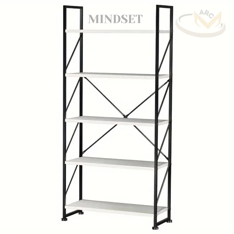 5 tier Bookshelf Open shelf, Industrial Storage Rack for Office 6