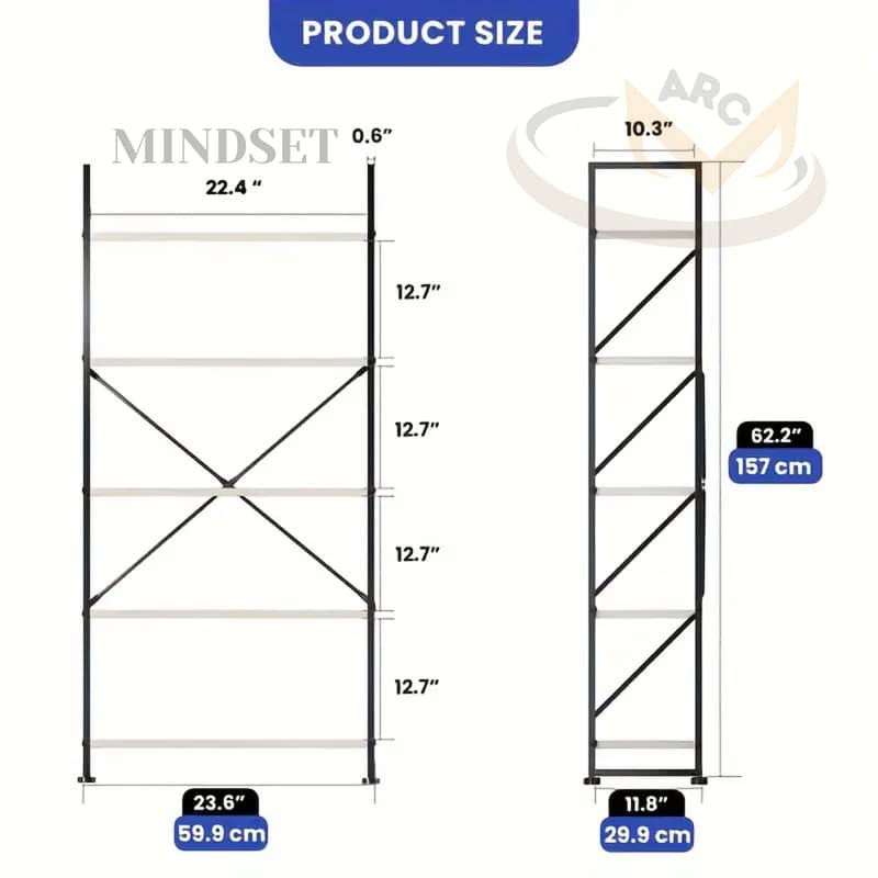 Bookshelf Rack Open shelf, Industrial Storage Rack for Office 7