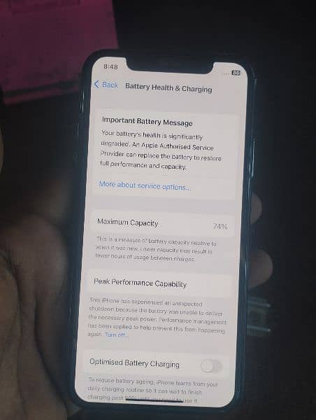 Iphone X 256gb 2month SIM time baki 11