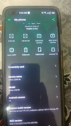 Infinix zero 8i new jasa ha 8gb 128gb lush look 0