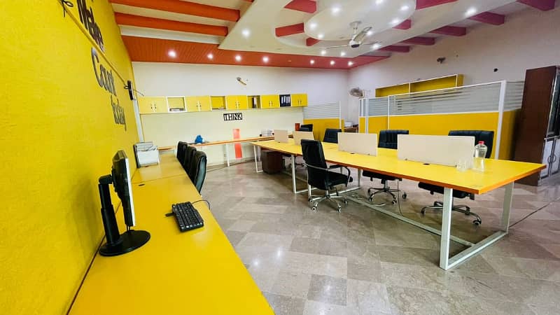 furnish non furnish Office for rent in gulberg for (Call center + Software house + Marketing office and other setup as you want 5