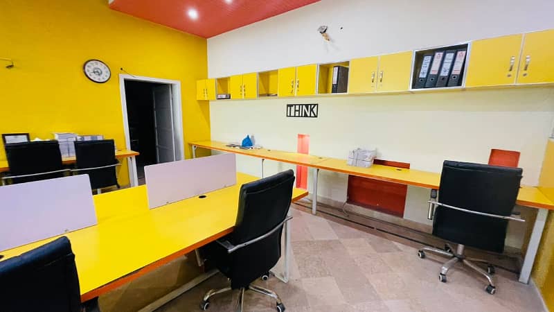 furnish non furnish Office for rent in gulberg for (Call center + Software house + Marketing office and other setup as you want 10