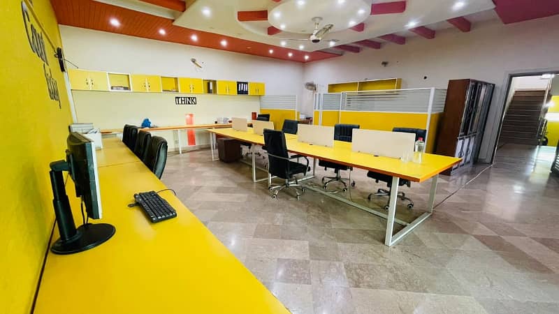 furnish non furnish Office for rent in gulberg for (Call center + Software house + Marketing office and other setup as you want 12