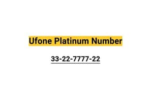 Ufone Platinum Number | Golden Number sim