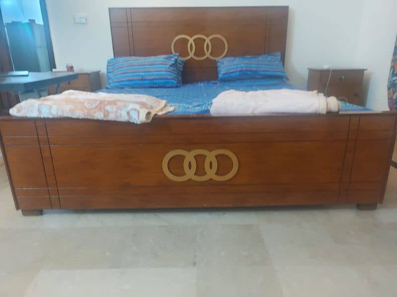 Bed Set - Wooden - Almost New (Three Month Used) 5