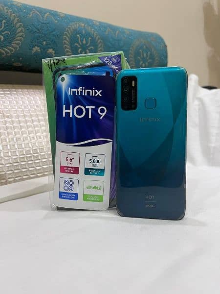 Infinix hot 9 4/128gb pta approve duel sim with box 7