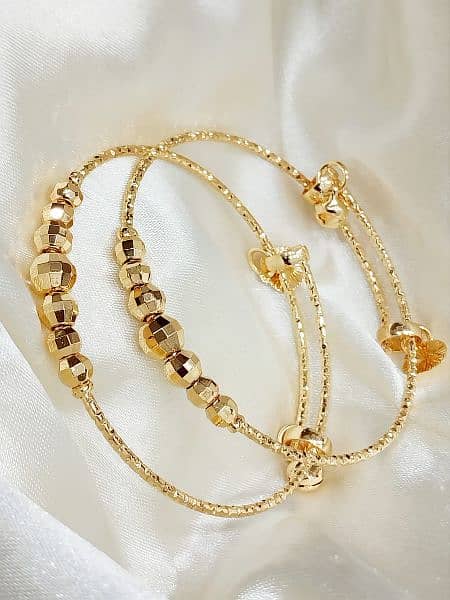 China gold plated two piece bangle set 1