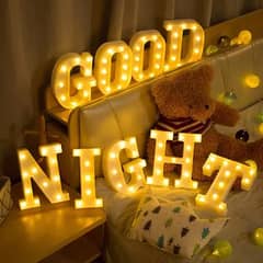 Alphabet LED Night Lights Luminous Number Letter Lamp 16cm Letter Ligh