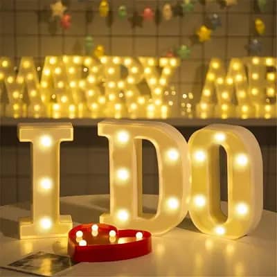 Alphabet LED Night Lights Luminous Number Letter Lamp 16cm Letter Ligh 1