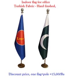 pakistan flag / Logo Flag with turkish fabric and office flag pole