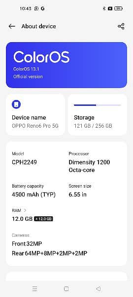 oppo Reno 6 pro 5G complete Saman penal change 9