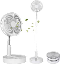 F9 Rechargeable Folding Stand Fan white