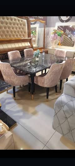 table set (6 chairs and table)