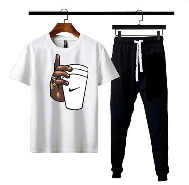 2pc micro polyester print T_shirt and Trouser 2