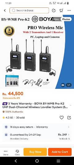 Boya BY-WM8 Pro k2 Wireless camera mic