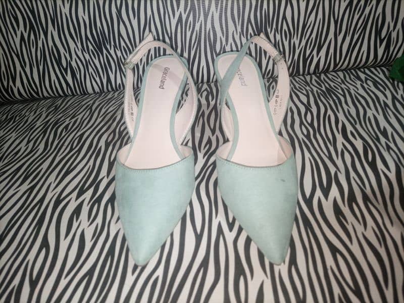 GRACELAND Light Green Slingback Heel 1