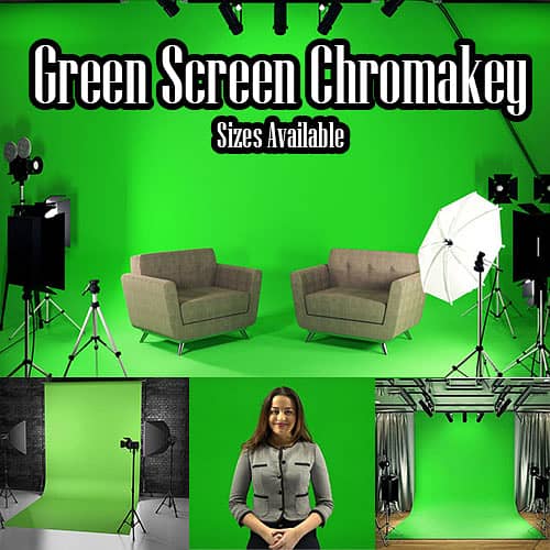 Green Screen Chromakey Studio Backdrop All Sizes Free Delivery in PAK 1