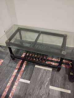 glass/wooden/center table in excellent condition for sale