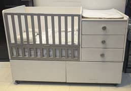 Baby cot, Baby crib, movable crib, kids bed, kids cot