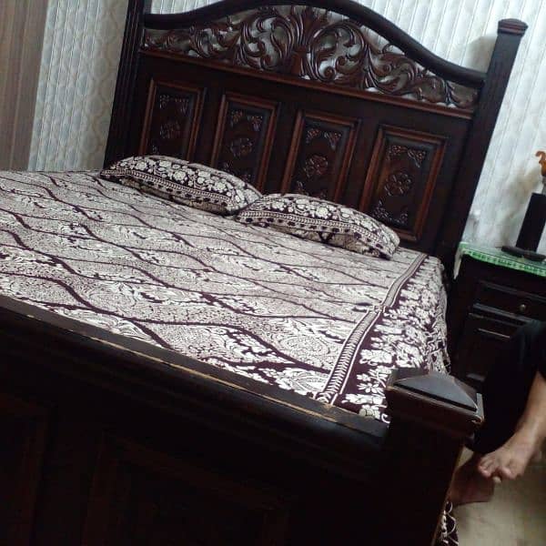 1 double bed with gada fom, 3 tables 2 stool, 7