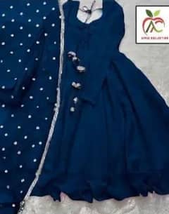 Party Wear Maxi|Blue Stylish Dress For wedding