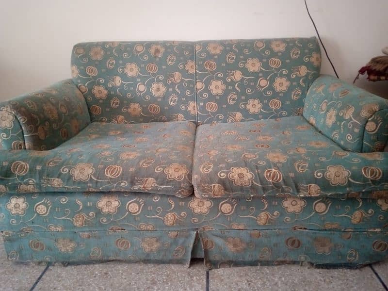 2 seater beautiful turquoise and golden design 1