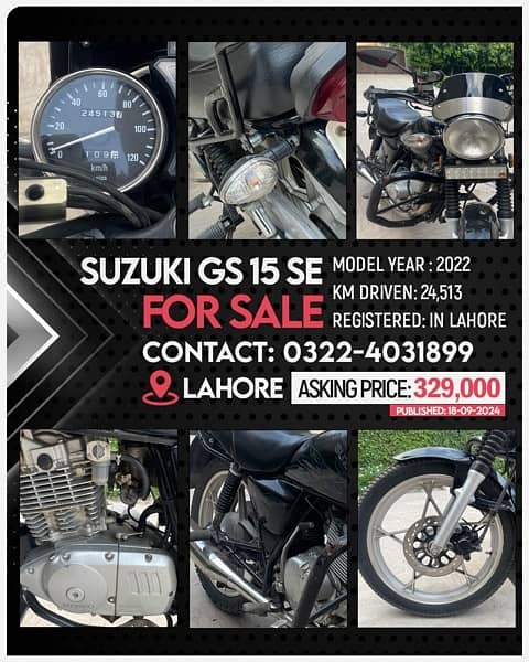 Suzuki 150 SE Motorcycle for Sale in Lahore 7