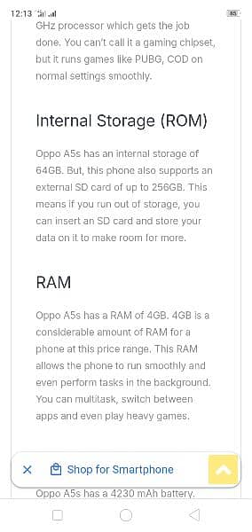 oppo A5s 4gb Ram 64gb Memory 1