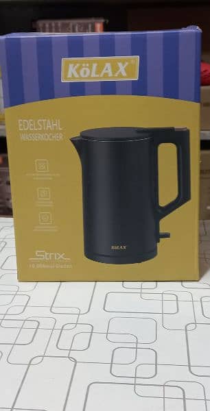 kolax Germany branded electric kettle 1.7liter Capacity 1500watt cool 0