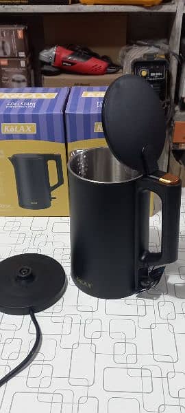 kolax Germany branded electric kettle 1.7liter Capacity 1500watt cool 1