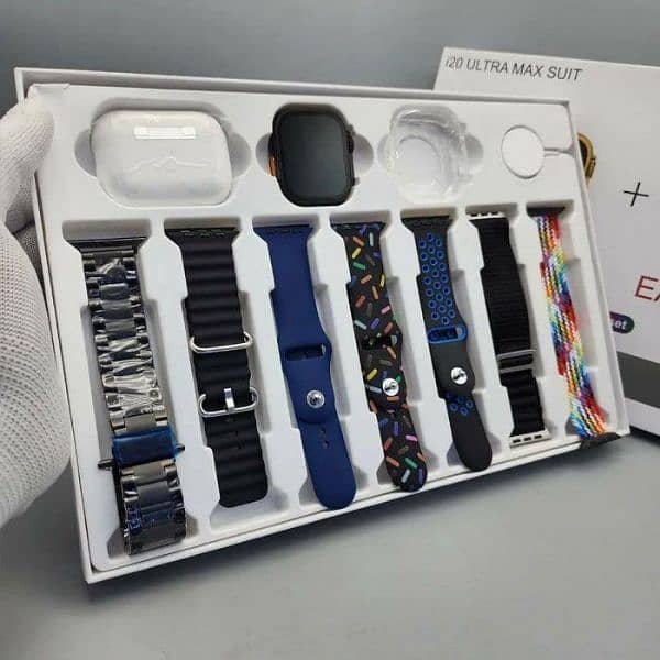 10 in one ultra max suit smart watch  With Earbuds 1