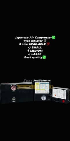 Japanese air compressor tyres inflator AVAILABLE