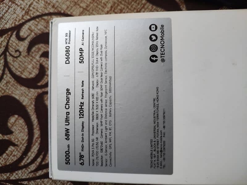 Tecno Pova 5 Pro 5g  16/256gb under warranty 5