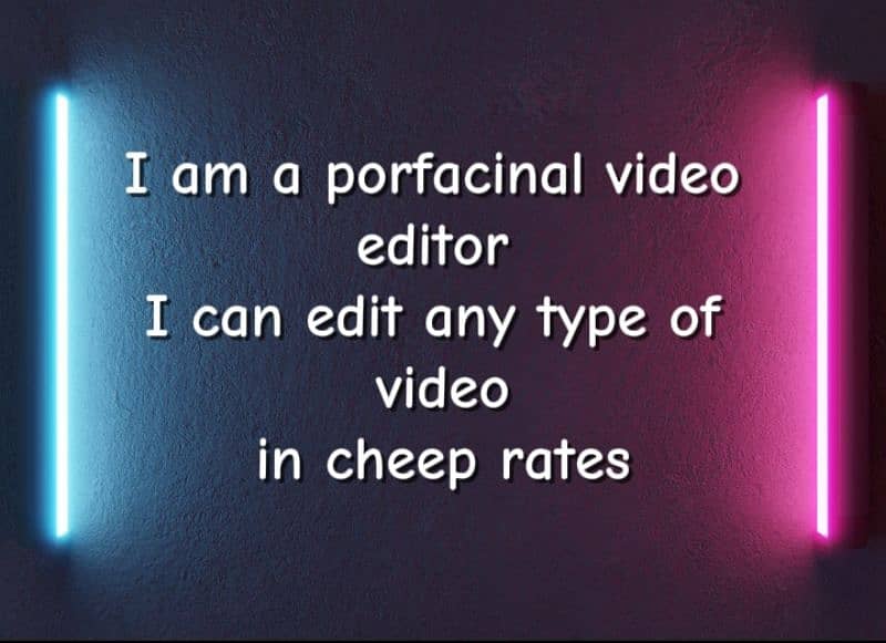 I am a video editor 0