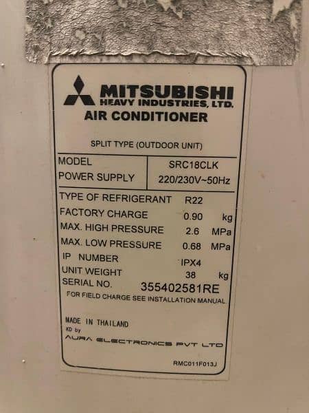 Mitsubishi 1.5 Ton Split AC for sale 0