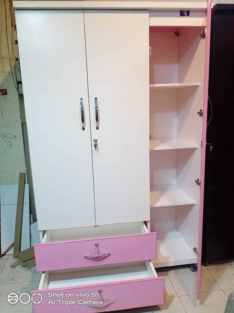 wardrobe/almari/almirah/uv high gloss/colored cupboard/two door almari 12